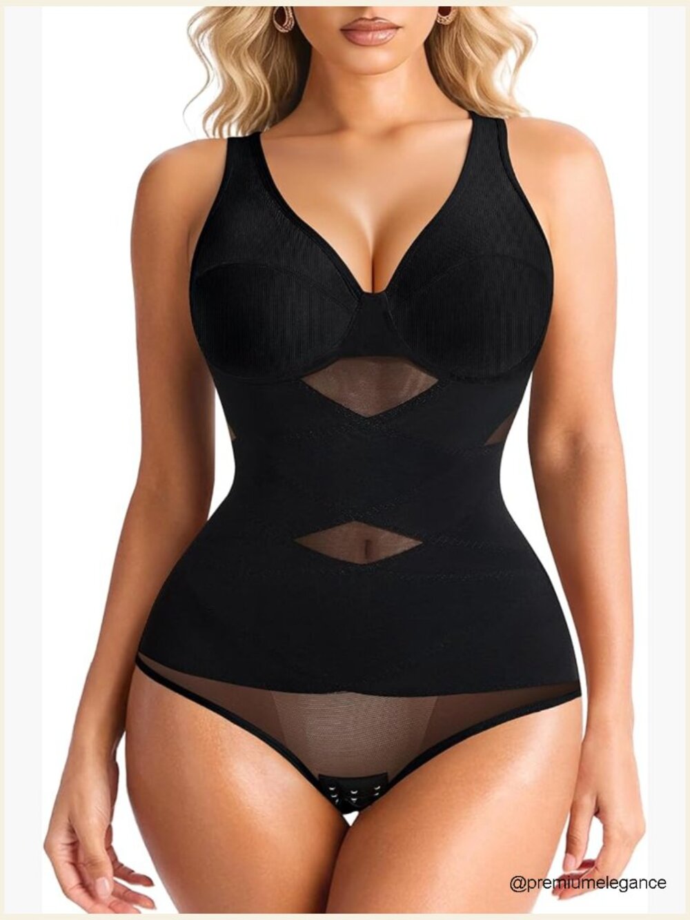 Tummy Control Shapewear Bodysuit Faja V-Neck Body Suit for Women